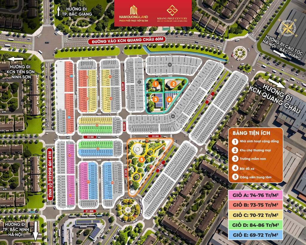 mặt bằng dự án khang phát century